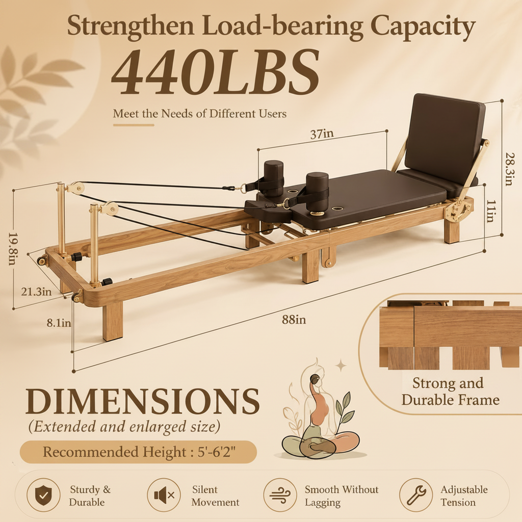 Juviya Pilates Studio Reformer Foldable EcoS1