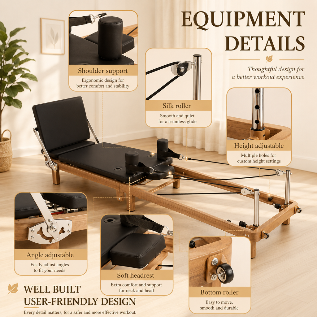 Juviya Pilates Studio Reformer Foldable EcoS1